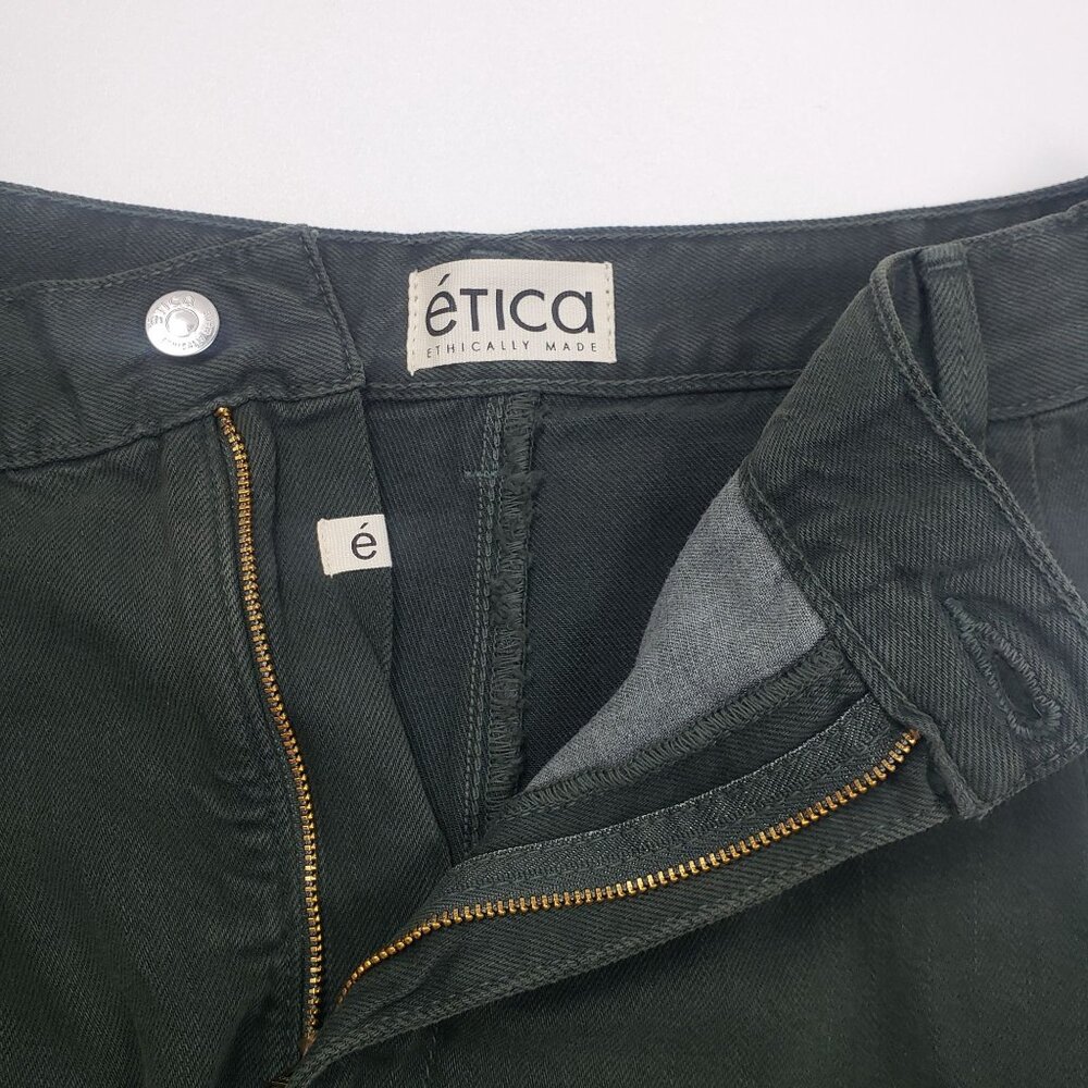Etica Max Pleated Short Women's Size 30 Seaweed Green Eco-Friendly Cotton Blend - Picture 13 of 16